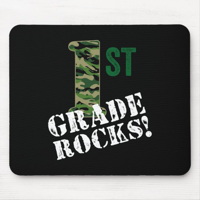 Mousepad Camo Rocks Da Classe 1rua Primeiro Gráfico De Volt (Frente)
