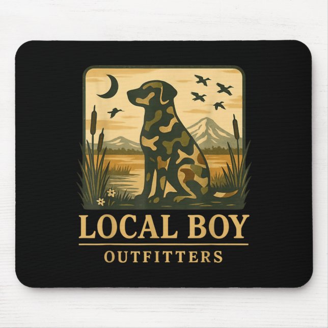 Mousepad Camo Southern Local Boy Duck Hunting Black Lab Out (Frente)