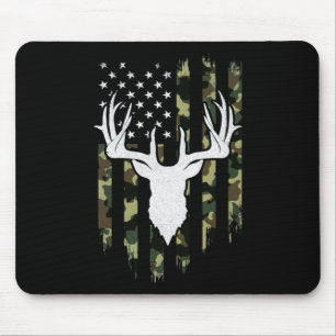 Mousepad Camouflage American Flag Deer Hunting