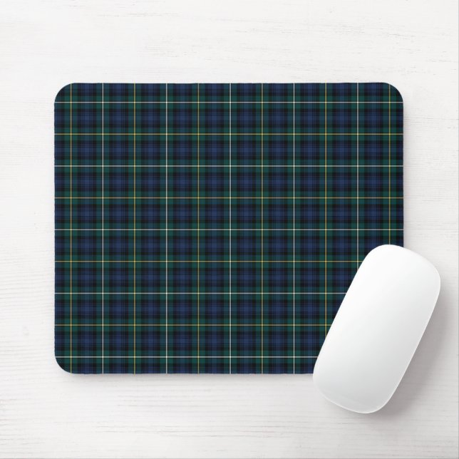 Mousepad Campbell Clan Tartan Marinho Xadrez Azul (Com mouse)