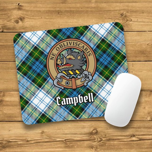 Mousepad Campbell Crest over Dress Tartan (Criador carregado)