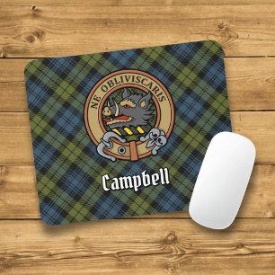 Mousepad Campbell Crest sobre Tartan