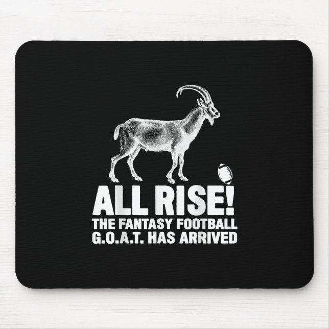 Mousepad Campeão da Liga Fantasy Futebol Goat Gift (Frente)