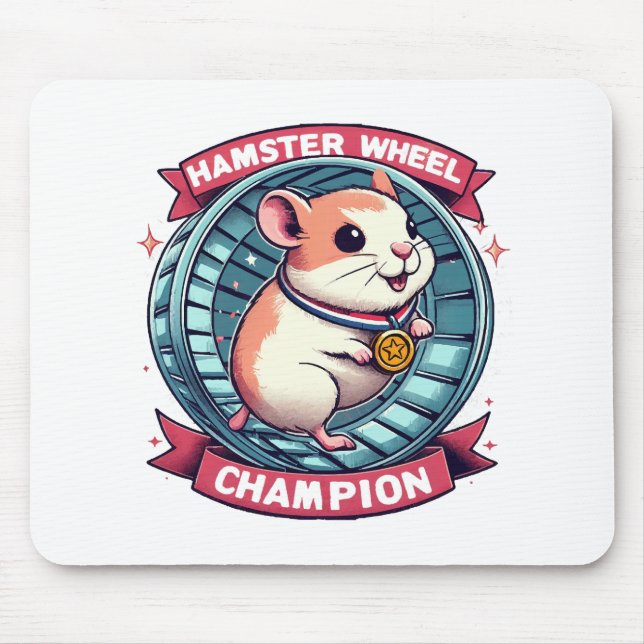 Mousepad Campeão da Roda de Hamster (Frente)