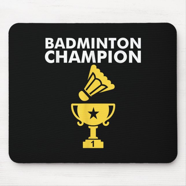 Mousepad Campeão de Badminton Birdie (Frente)