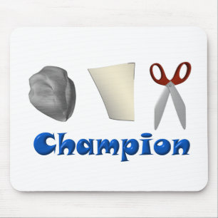 Mousepad Campeão de papel das tesouras da rocha