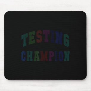 Mousepad Campeão de teste Kawaii dia de teste professor bru