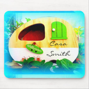 Mousepad Camper de retro personalizado casa