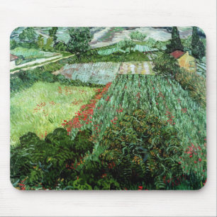 Mousepad Campo com papoilas, 1889 de Vincent van Gogh