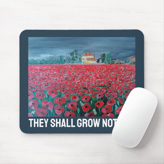 Mousepad Campo de Amapolas Pintura de Alfred Fox (Com mouse)