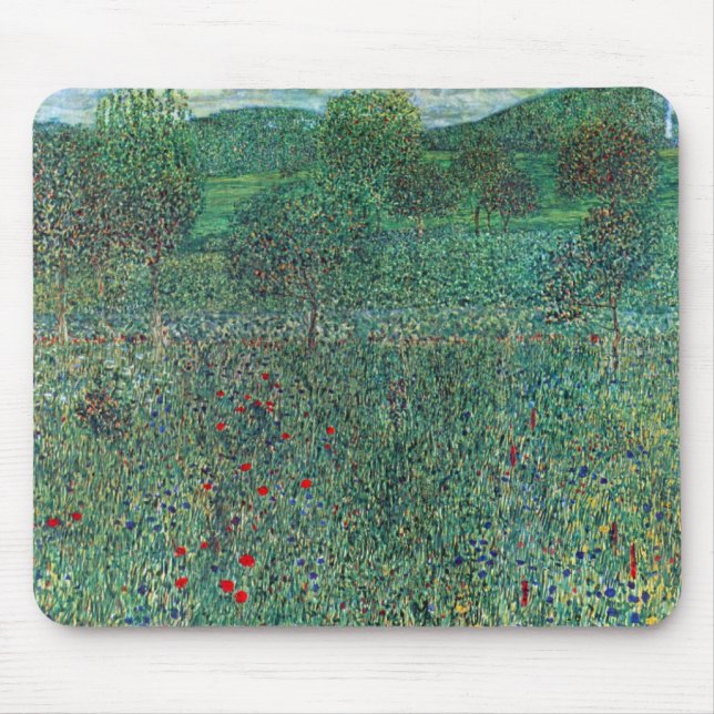 Mousepad Campo de Flor em Litzlberg Klimt, Paisagem de Vint (Frente)
