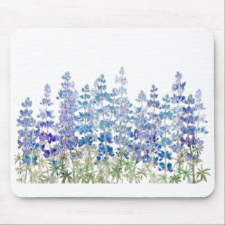 Mousepad campo de flores roxas azuis