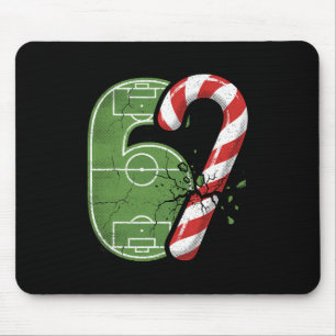 Mousepad Campo de Futebol Candy Cane 67 Rachado Natal Engra