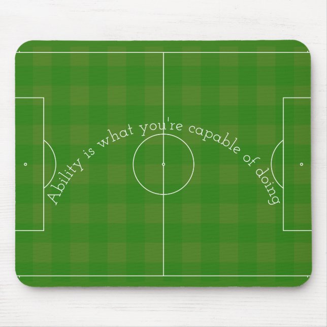 Mousepad Campo de futebol com citação (Frente)