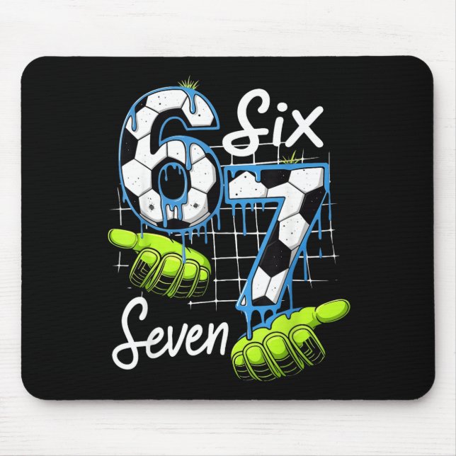 Mousepad Campo de futebol Groovy 67 Seis Sete Meme engraçad (Frente)