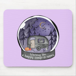 Mousepad Campo de Halloween em uma bola de neve