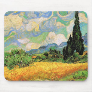 Mousepad Campo de Trigo com Ciprestes de Van Gogh na Haute