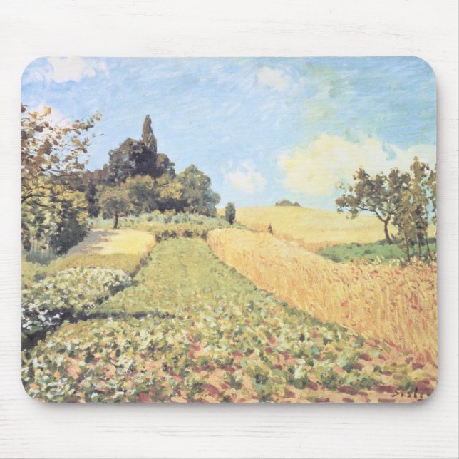 Mousepad Campo de trigo de Alfred Sisley | (Frente)