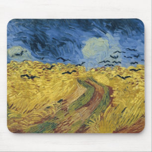 Mousepad Campo de trigo de Vincent van Gogh com corvos (189