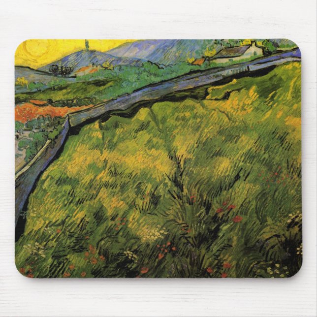 Mousepad Campo de trigo Primavera, nascer do sol por Vincen (Frente)