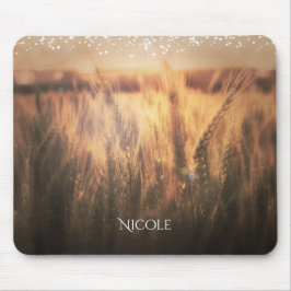 Mousepad Campo de trigo Rustic Country Weding Lights