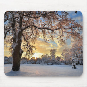 Mousepad Campo do inverno em Latvia