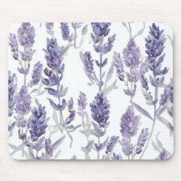 Mousepad Campos de Lavanda | Padrão de Flor de Aquarela Rox