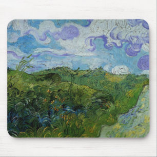 Mousepad Campos de trigo verde por Vincent van Gogh