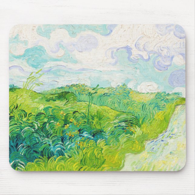 Mousepad Campos de Trigo Verde, Van Gogh (Frente)