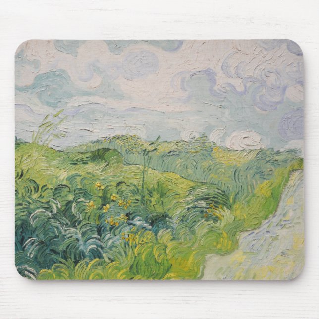 Mousepad Campos de trigo verde - Van Gogh - c1889 (Frente)