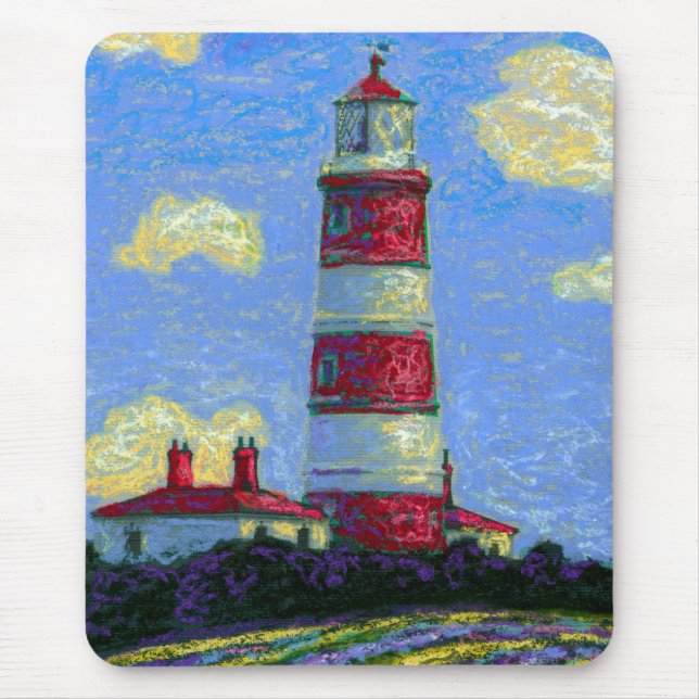 Mousepad Campos do farol e Lavanda de Pastel (Frente)