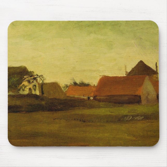 Mousepad Campos em Loosduinen Haia por Vincent van Gogh (Frente)