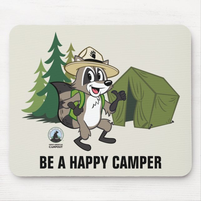 Mousepad Campout americano do rick | da guarda florestal (Frente)