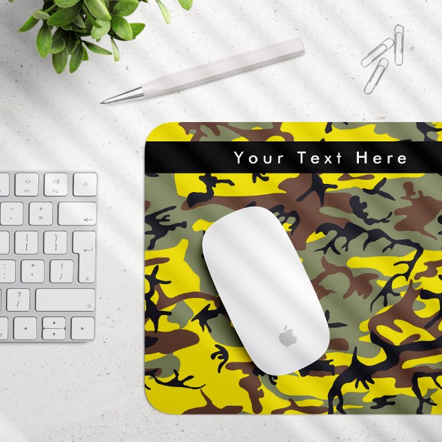 Mousepad Camuflagem Amarela e Marrom, Camuflagem, Militar,  (Criador carregado)