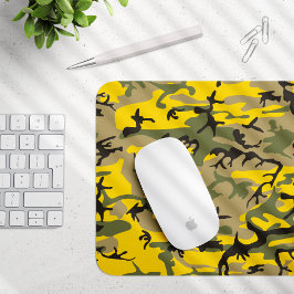 Mousepad Camuflagem Amarela e Verde, Militar, Exército