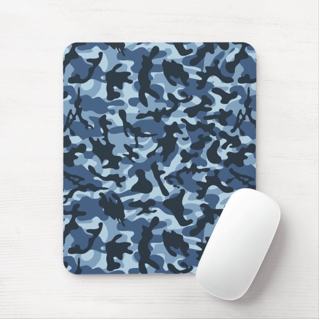 Mousepad Camuflagem Azul (Com mouse)