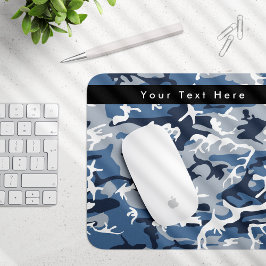 Mousepad Camuflagem Azul da Neve de inverno, Militar, Exérc