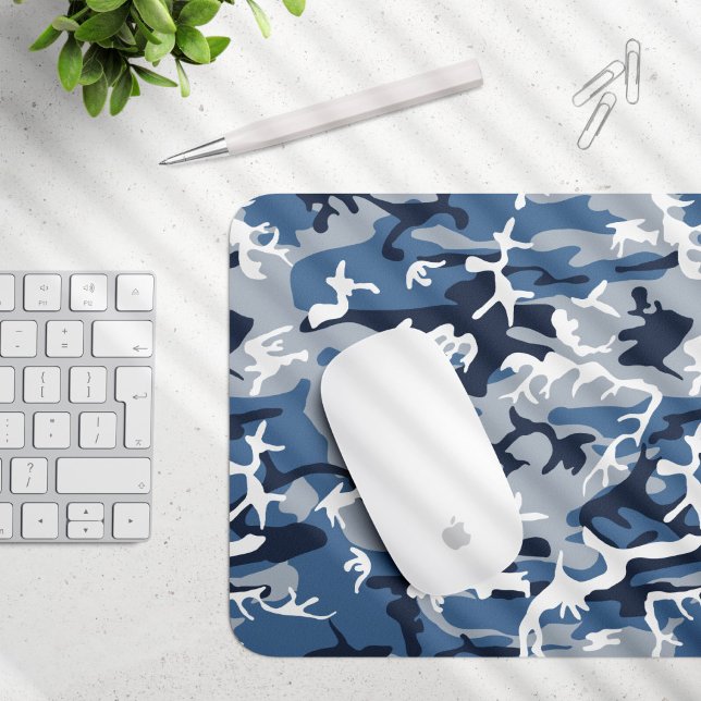 Mousepad Camuflagem Azul da Neve de inverno, Militar, Exérc (Criador carregado)