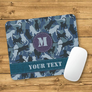 Mousepad Camuflagem de Marinho de gatos