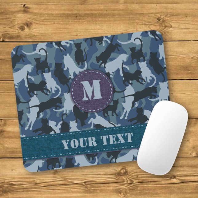 Mousepad Camuflagem de Marinho de gatos (Criador carregado)