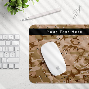 Mousepad Camuflagem Desértica Com Seixos, Militar, Exército