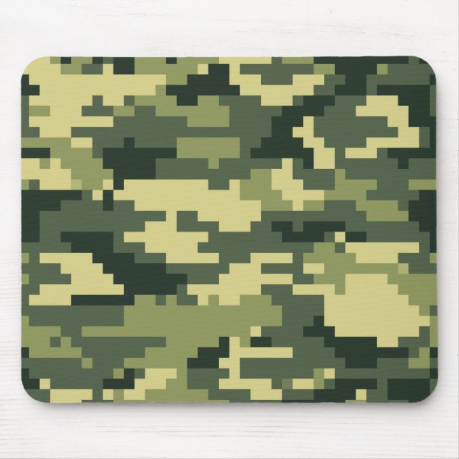 Mousepad Camuflagem Digital Woodland de 8 Bits / Camo (Frente)
