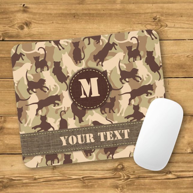Mousepad Camuflagem do Deserto de Gatos (Criador carregado)