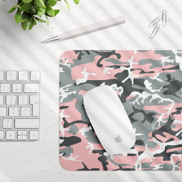 Mousepad Camuflagem rosa e Cinza, Militar, Exército