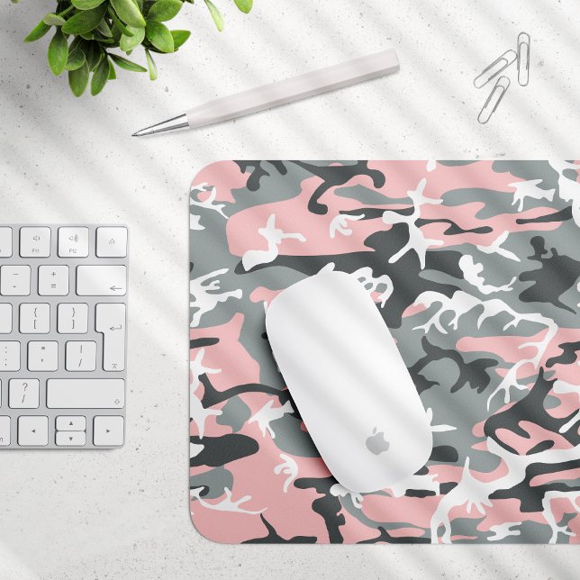 Mousepad Camuflagem rosa e Cinza, Militar, Exército (Criador carregado)