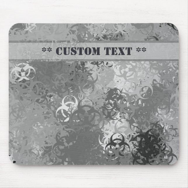 Mousepad Camuflagem Urbana Biohazard com Texto Per (Frente)