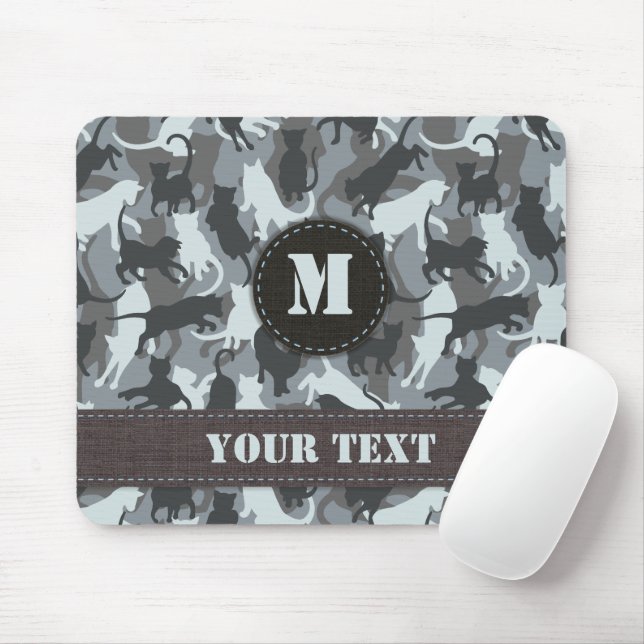 Mousepad Camuflagem Urbana de Gatos (Com mouse)