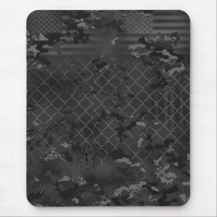 Mousepad Camuflagem Urbana Escura e Cinza