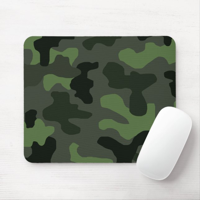 Mousepad Camuflagem verde-cinza n.o 14  (Com mouse)
