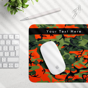 Mousepad Camuflagem Verde e Laranja, Camuflagem, Militar, E